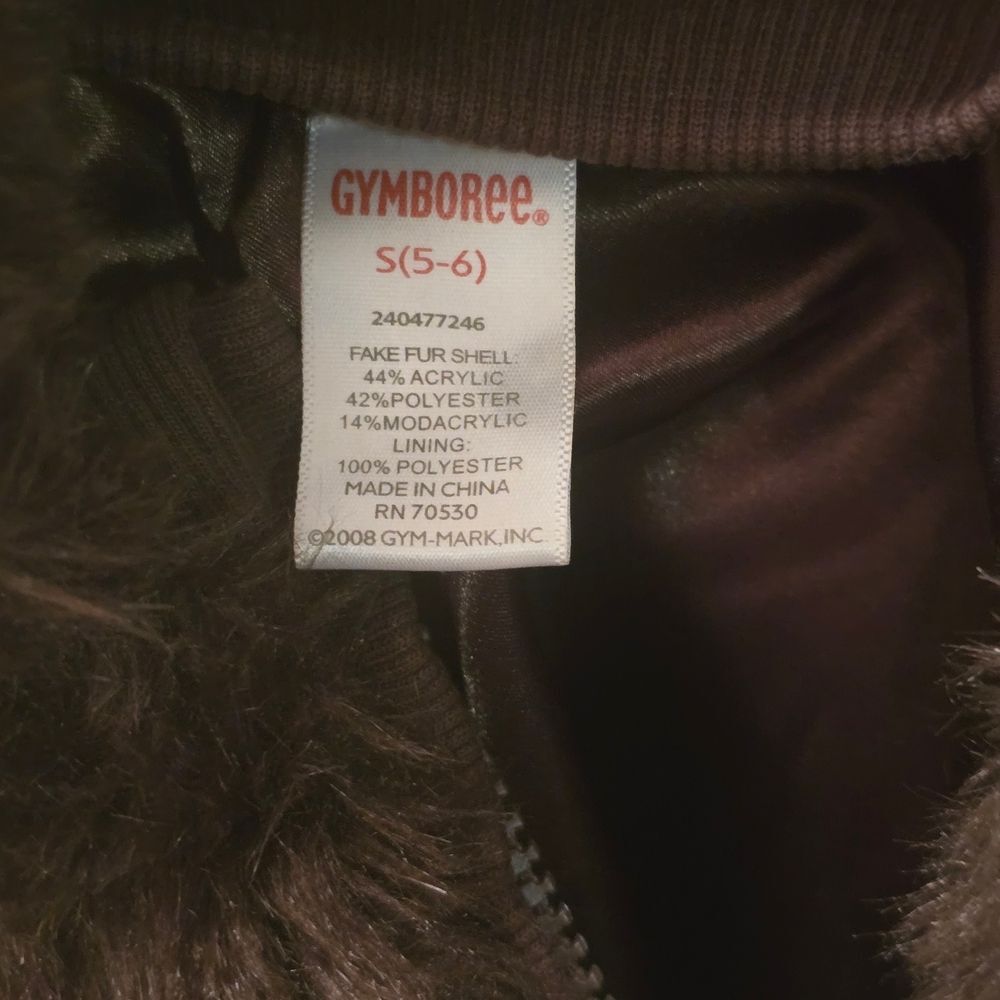 🧡 Gymboree Brown Faux Fur Vest Kids 5-6 - Picture 5 of 5